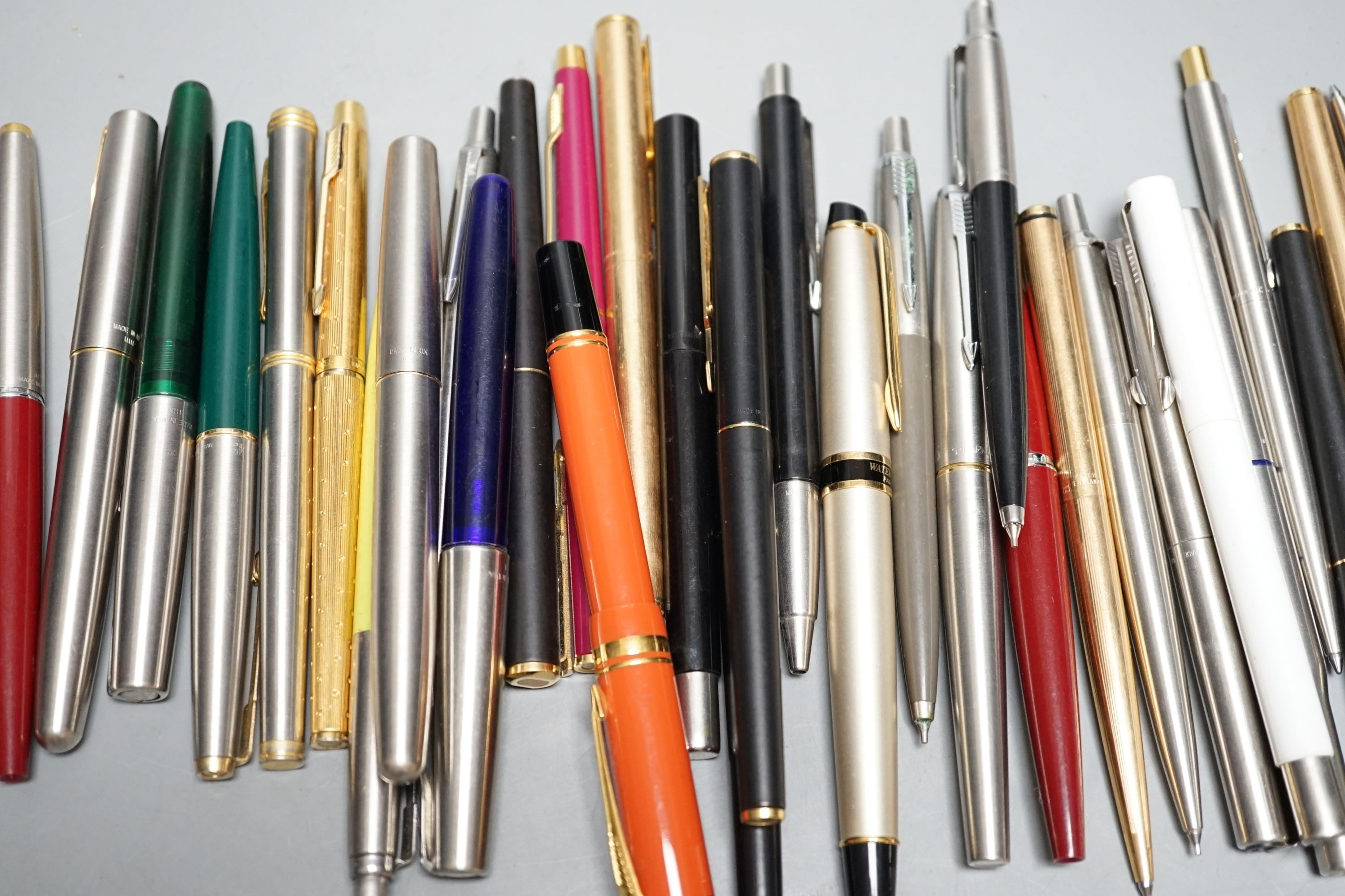 A collection of Parker pens